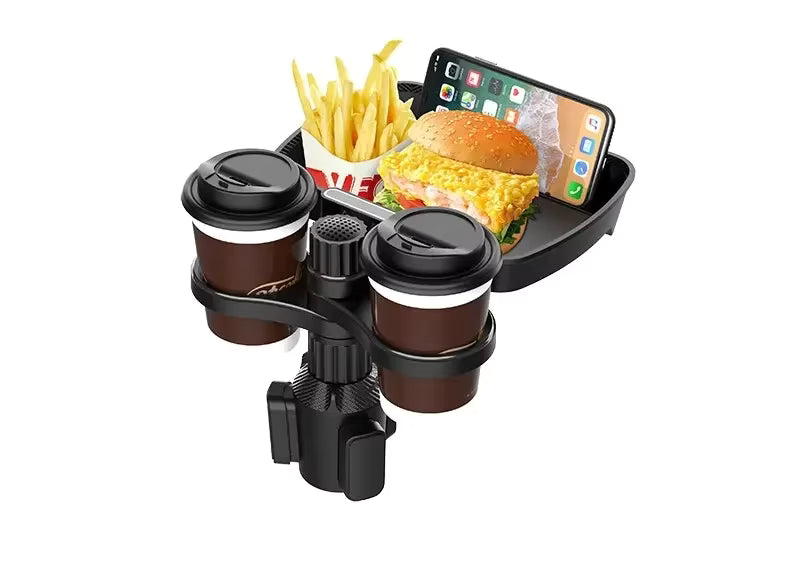 Porta vasos con bandeja para auto